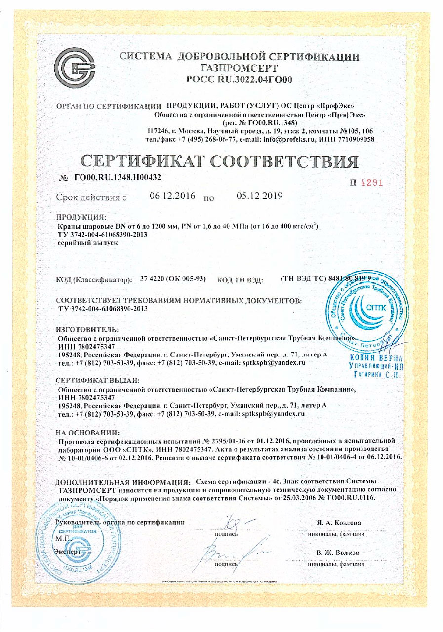 Сертификация санкт
